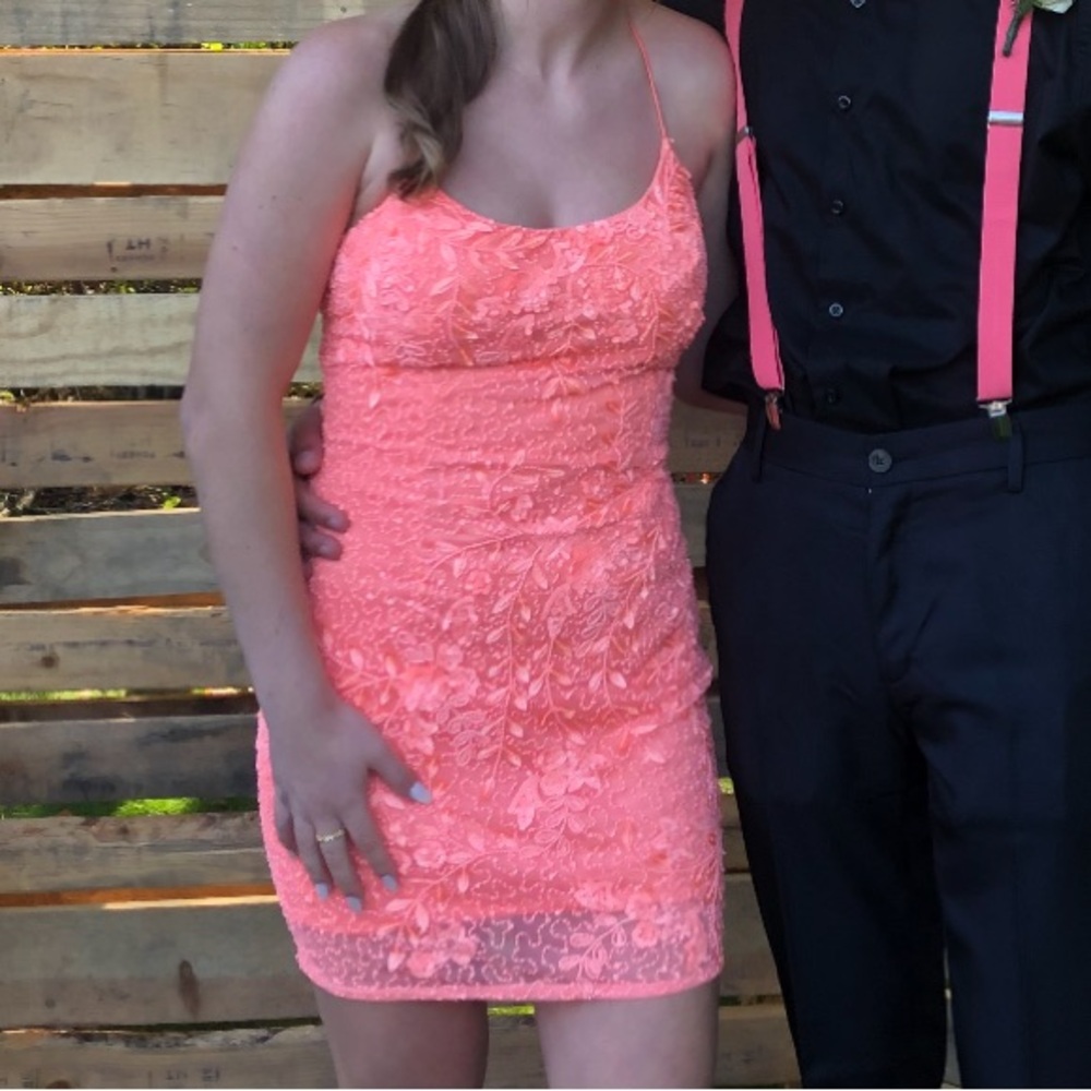 Peach Homecoming Dress